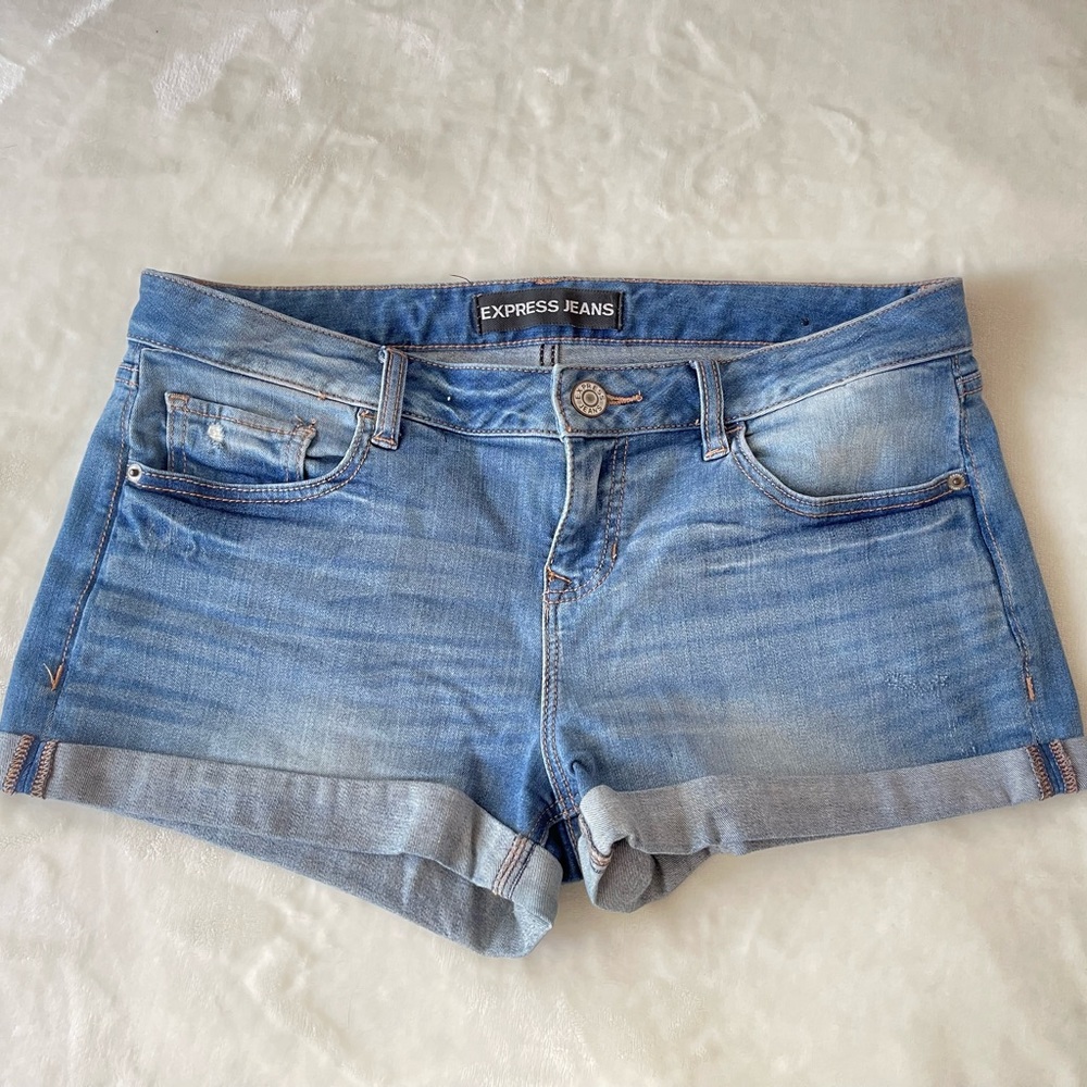 Express denim jean shorts
